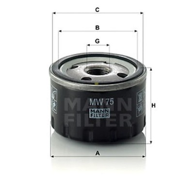 FILTRO ACEITES MANN-FILTER MW 75  