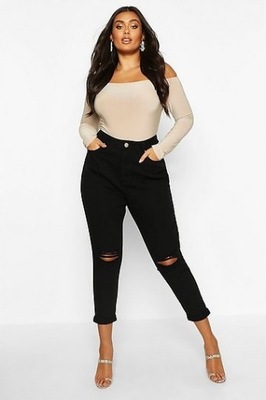 BOOHOO PLUS SIZE JEANSY Z DZIURMI 46 1Z8E3_A*