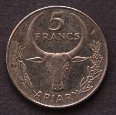 Madagaskar - 5 franków 1986