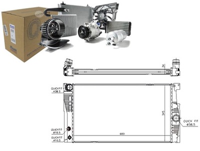 RADUADOR DEL MOTOR DE AGUA BMW 5 F10 5 F11 1.6 2.0 10.10-02.17 NISSENS  