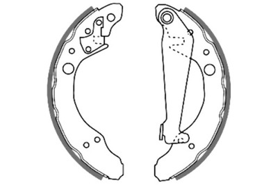 TOMEX BRAKES BRAKE SHOES BRAKE SET AUDI 80 78-91  