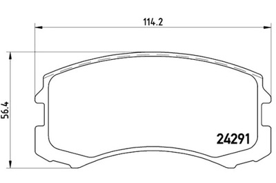 BREMBO КОЛОДКИ ТОРМОЗНЫЕ MITSUBISHI LANCER VI CJ_ CP_ 09 95-12 03