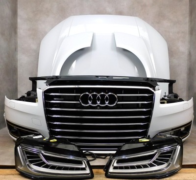 Audi a8 d4 4h lift kompletny перед бампер лампы капот pas ls9r matrix фото №1