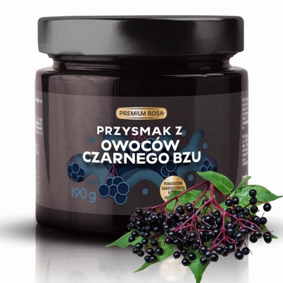 PRZYSMAK Z OWOCÓW CZARNEGO BZU - 190G NATURALNA SŁODYCZ OWOCÓW