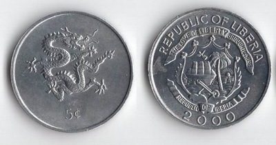 LIBERIA 2000 5 CENTS