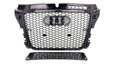 Решітка радіатора решітка радіатора audi a3 rs3 8p lift 2008 2009 2010 2011 2012 plaster стільники фото №1