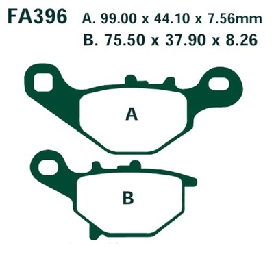 КОЛОДКИ ТОРМОЗНЫЕ SFA396HH SUZUKI AN UC 125 ПЕРЕД