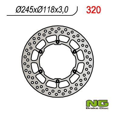 NG DISKU STABDŽIŲ PRIEK. YAMAHA YZ/YZF/WRF (245X118X3) (6X6,5MM) 