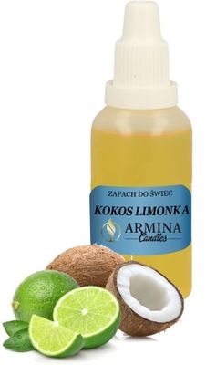 ZAPACH DO ŚWIEC WOSKU PARAFINY KOKOS LIMONKA 30 ml