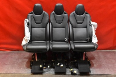 Сидіння сидіння пасажира задній задні iii ряд шкіряний tesla model x 15-21 фото №1