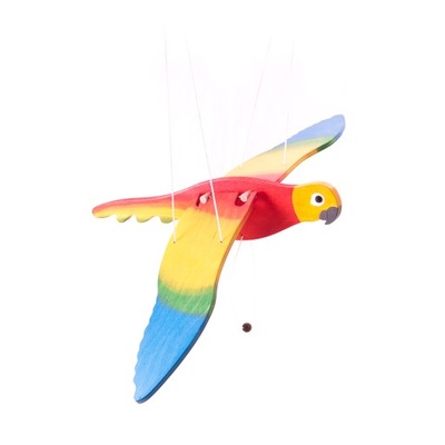 TARNAWA Papuga latająca - drewniana zawieszka do łóżeczka