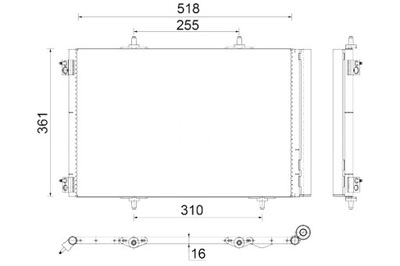 MAHLE КОНДЕНСАТОР КОНДИЦІОНЕРА DS DS 3 CITROEN C2 C3 AIRCROSS II C3 I