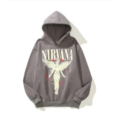 Bluza z kapturem z nadrukiem cyfrowym Nirvana Angel B95-216