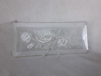 SZKLANA PATERA TALERZ