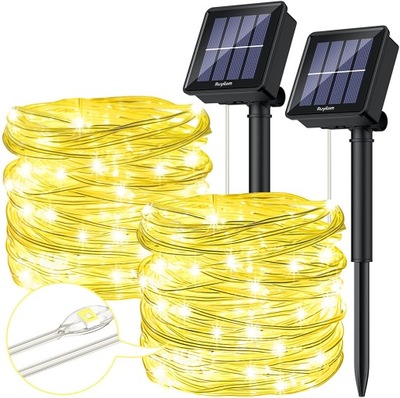 Ruyilam Solar String Lights Outdoor 12M łańcuch świetlny na solara