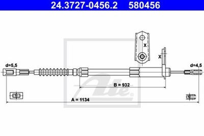 ТРОС ТОРМОЗА РУЧНОГО MERCEDES W140 91-98 LT