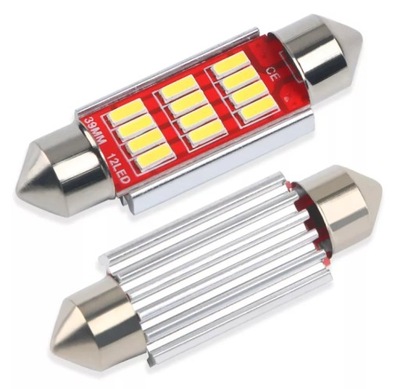 ЛАМПОЧКА 12 LED (СВІТЛОДІОД) 4014 SMD ТРУБКА 39MM C5W C10W CANBUS