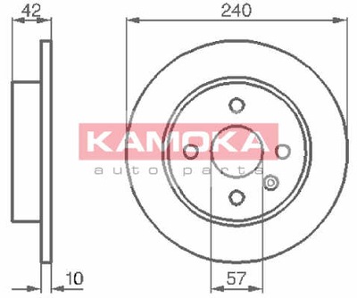 DISCOS DE FRENADO PARTE TRASERA KAMOKA 1032086  