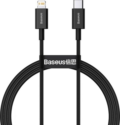 Kabel USB Baseus USB-C - Lightning 1 m Czarny (BSU2666BLK)