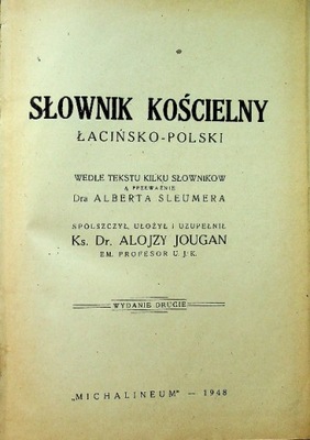 Słownik Kościelny łacińsko polski 1948r