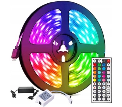 Wodoodporna TAŚMA LED SMD 5050 RGB Zestaw PILOT 5m