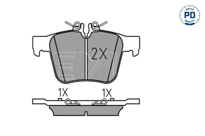 MEYLE PADS BRAKE REAR MERCEDES C A205 C C205 C T-MODEL S205 C  