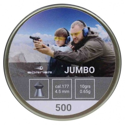 Śrut diabolo BORNER JUMBO 4,5 mm 500 szt. Szpic Ostry 0,65 g