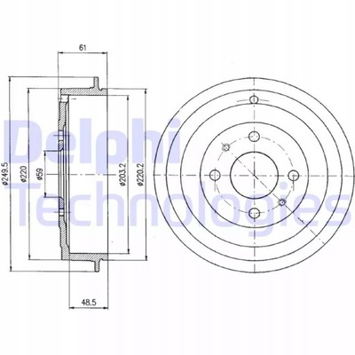 BEBEN DE FRENADO BF366 DELPHI  