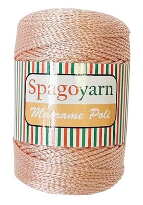 Macrame Poli Spagoyarn 100% poliester 070 łosoś