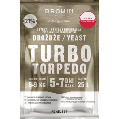 Drożdże gorzelnicze Turbo Torpedo 21% - 100g