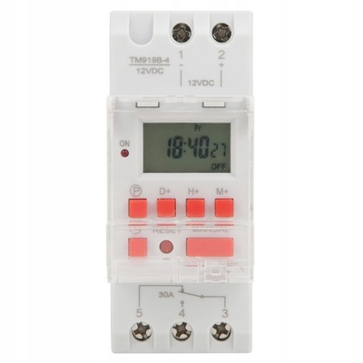 ZEGAR PROGRAMATOR CYFROWY WYŁĄCZNIK CZASOWY 30A LCD 12V DC