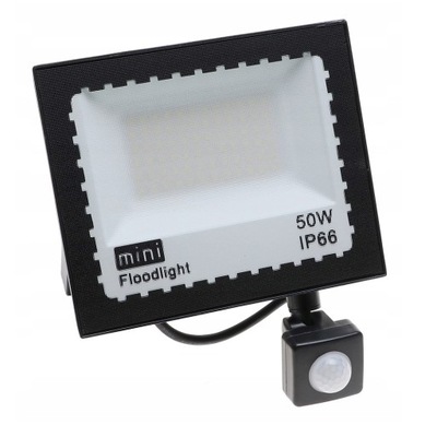 ПРОТИТУМАНКА NAŚWIETLACZ LED (СВІТЛОДІОД) SMD 50W 6500K Z ДАТЧИКОМ РУХУ IP66