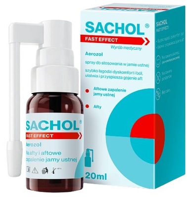 SACHOL FAST EFFECT spray na AFTY łagodzący 20 ml