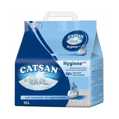 CATSAN HYGENE PLUS BENTONITOWY ŻWIREK HIGIENICZNY DLA KOTA 10 L