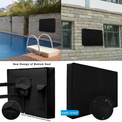 Outdoor TV Cover With Bottom Cover BEST Black
