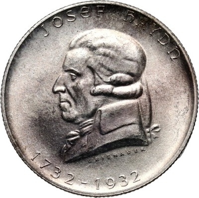 Austria, 2 szylingi 1932, Joseph Haydn