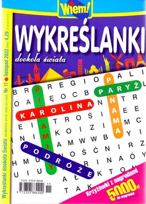 Wykreślanki dookoła Świata Wiem! Nr 11/2022.