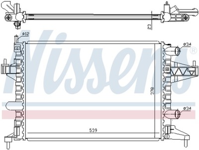 РАДИАТОР ДВИГАТЕЛЯ NISSENS NIS 63007