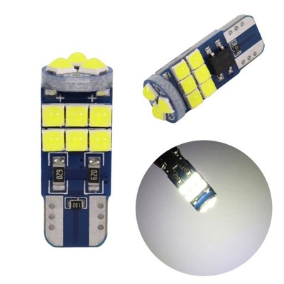 1X БЕЛАЯ ЛАМПОЧКА W5W T10 15 LED (СВЕТОДИОД ) 3030 SMD POSTOJÓWKA REJESTRACJA 12V CANBUS