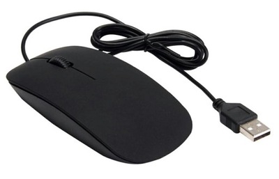 Mysz przewodowa PC Myszka optyczna Slim Czarna