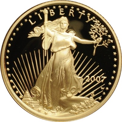 USA, 10 dolarów 2007 W LIBERTY 1/4 oz. PROOF st. L