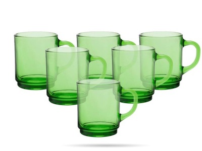Kubki szklane sztaplowane 6 szt zielone Versailles Green 260 ml DURALEX