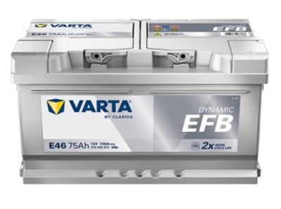Акумулятор varta dynamic efb e46 75ah/730a p+ фото №1