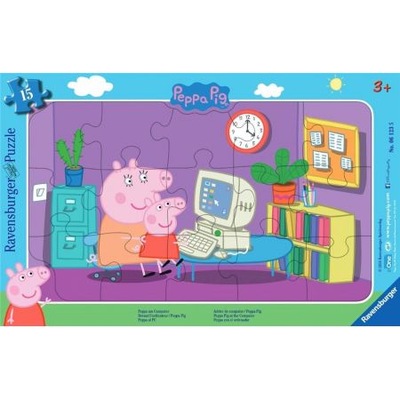 Puzzle w ramce 15 el. Świnka Peppa Ravensburger