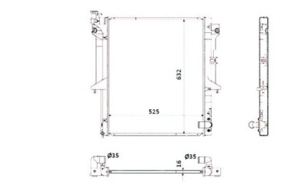 Nrf радиатор mitsubishi l200 05- 2.5 di-d фото №1