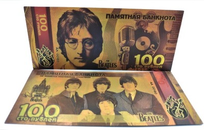 Piękny Kolekcjonerski Banknot John Lennon Beatles