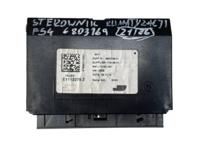 Mini оригинальный номер 6803169 clubman f54 модуль блок управления кондиционера фото №1