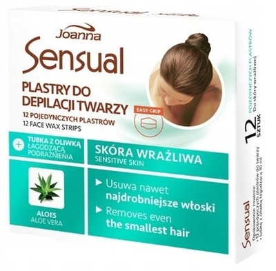 JOANNA Sensual plastry do depilacji Aloes 12szt