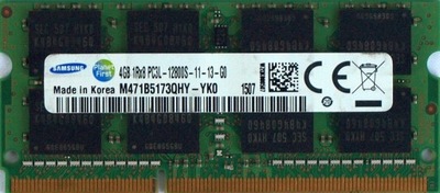 SAMSUNG 4GB PC3L-12800S 1600MHz M471B5173QHY-YK0