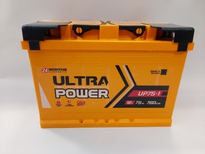 АККУМУЛЯТОР ULTRA POWER 12V 75AH 760A МОЩНАЯ UKRAINA фото